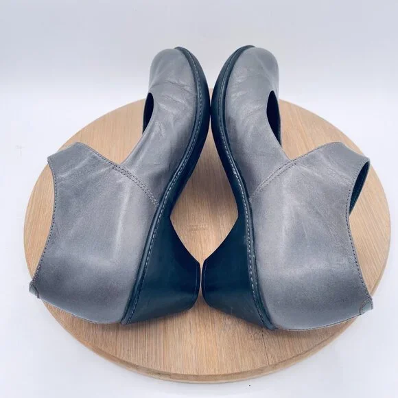 Dansko Mary Jane Shoes Womens 8.5 39 Gray Leather Heels Cottage Costal Boho - Picture 9 of 11